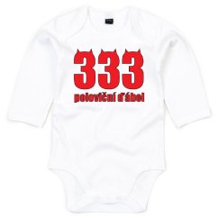 Kojenecké body dlouhý rukáv - 333 poloviční ďábel