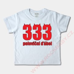 Dětské tričko krátký rukáv - 333 poloviční ďábel-vel. 5-6 let