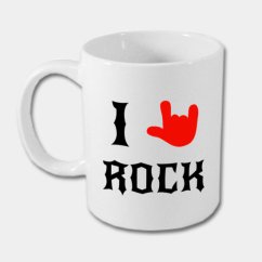 Keramický hrnek - i love rock 2