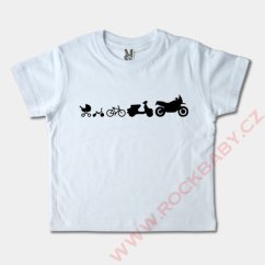 Dětské tričko krátký rukáv - Moto Evolution-vel. 5-6 let