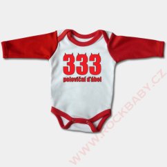 Kojenecké body dlouhý rukáv - 333 poloviční ďábel
